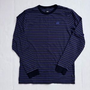 Vans Horizontal Striped Long Sleeve Crew Neck Blue Black
